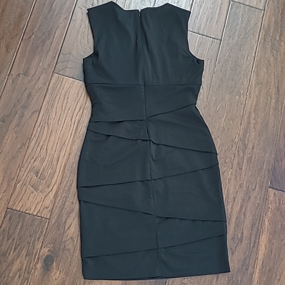 NWT White House Black Market Elegant Black Sleeveless Dress size 10 - Picture 2 of 8